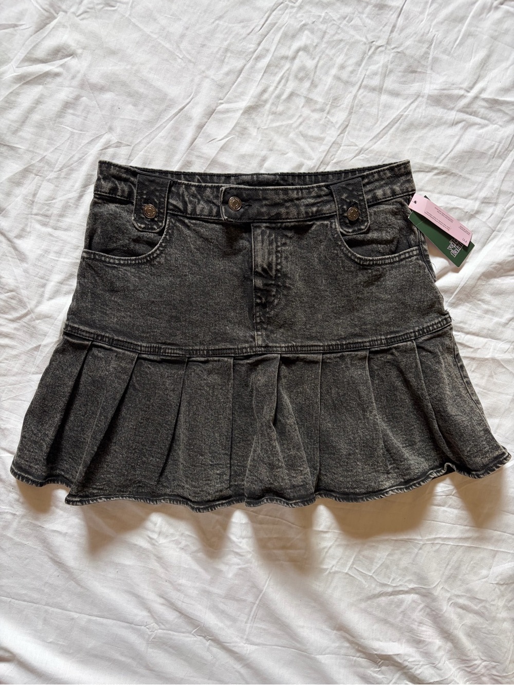 Denim Fit & Flare Mini Skirt - Picture 1 of 8